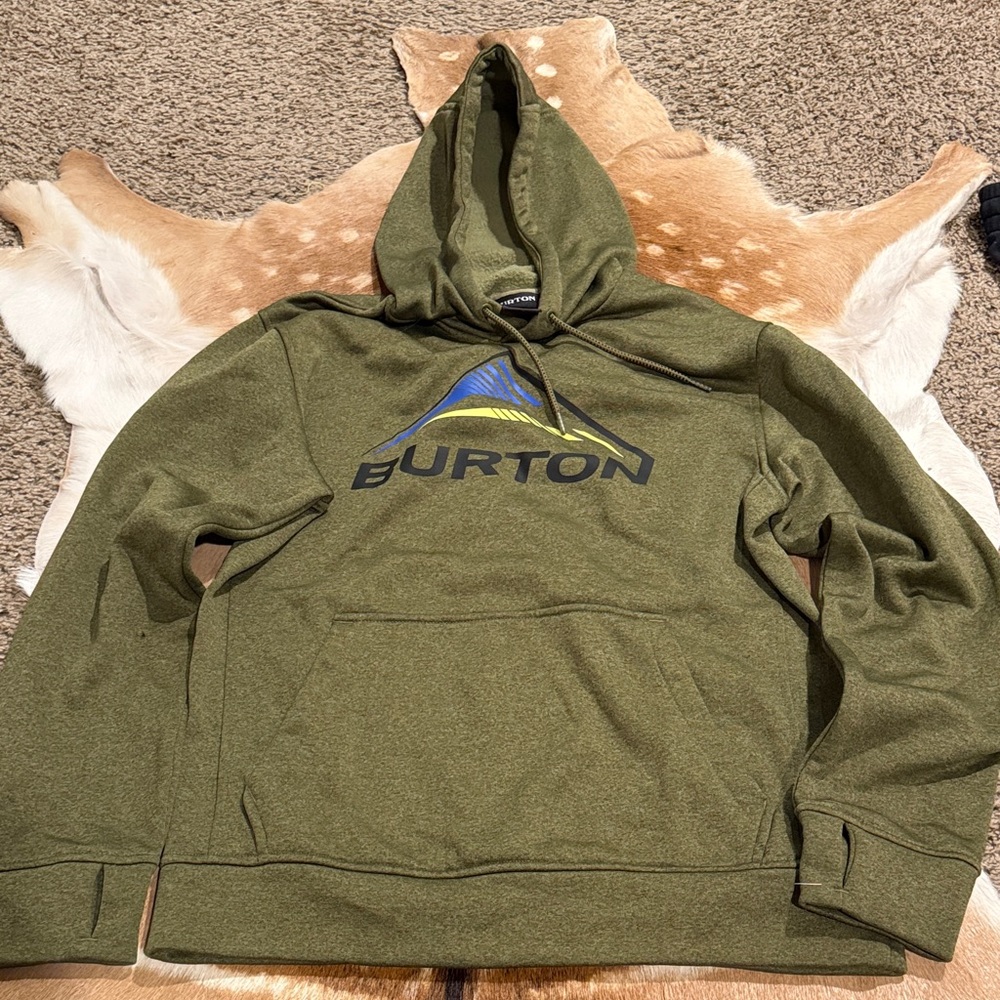 Burton Men's Green Hoodie with Logo